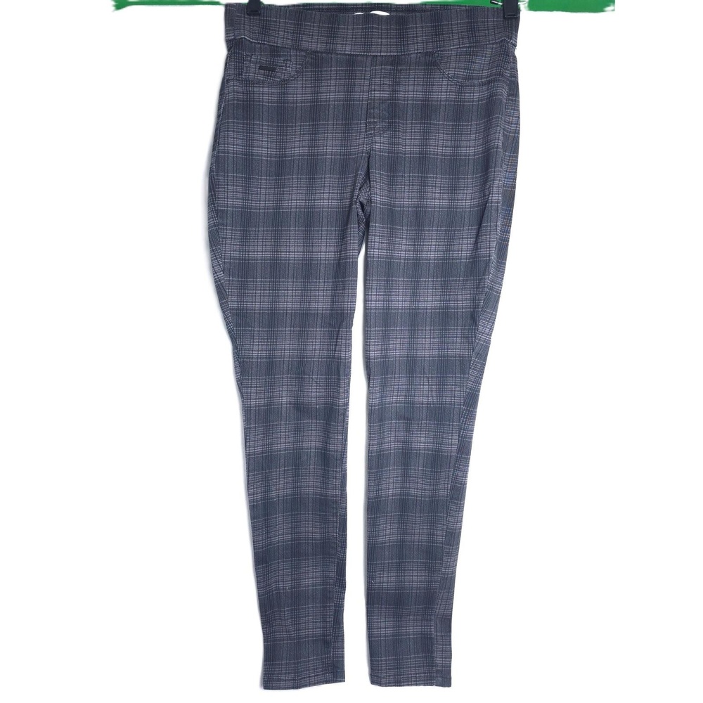 Nine West Heidi Pull On Skinny Plaid Pants Slim Fit Womens Size 6 Jordan Made